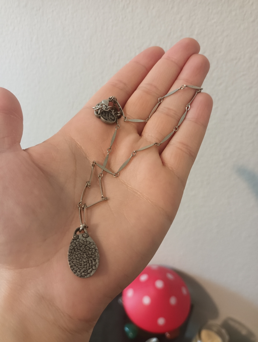 Marigold Flower Silver Necklace